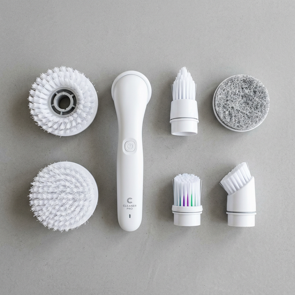 Cleanspark 5 brush heads flat lay